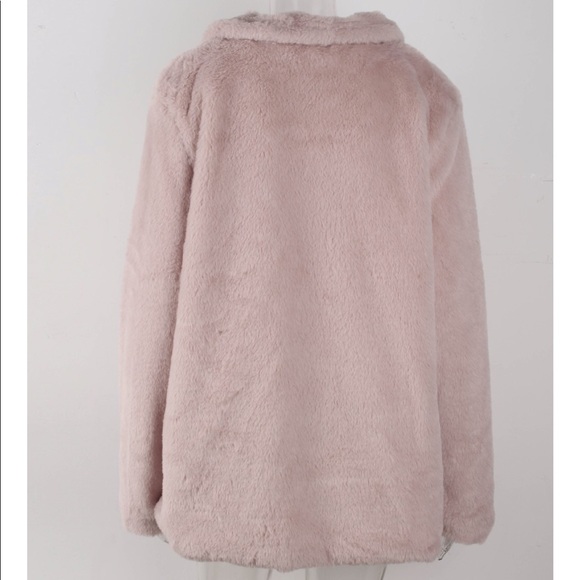 Blush Color Faux Fur Jacket - Picture 4 of 5